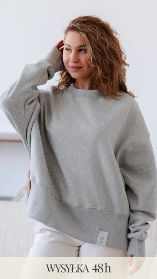 BLUZA ANA SZARY MELANŻ