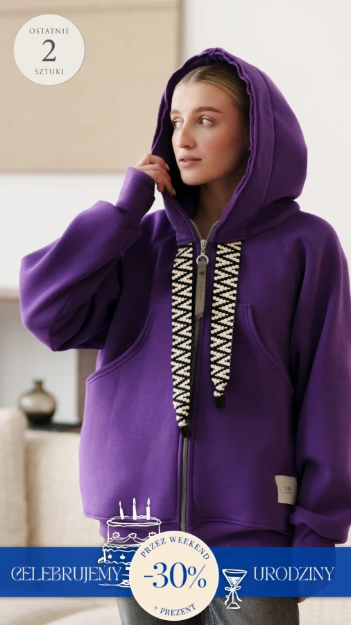 BLUZA KANG00 DŁUGA (62) FIOLET FLUO