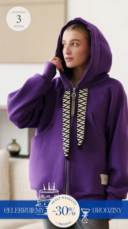 BLUZA KANG00 DŁUGA (62) FIOLET FLUO