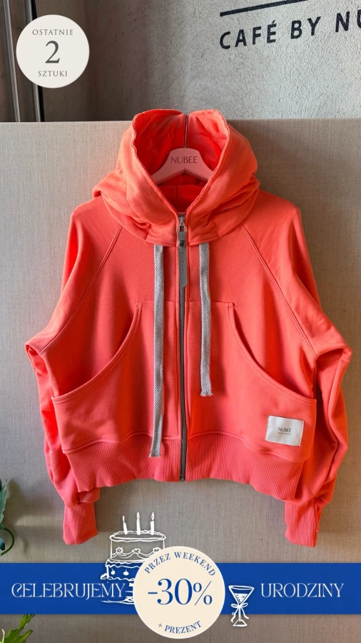 BLUZA KANG00 KRÓTKA - BRZOSKWINIA
