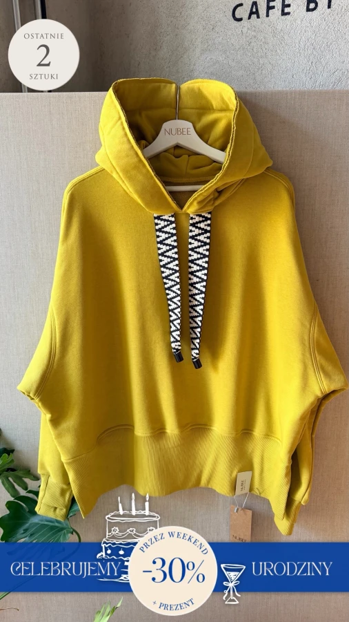 BLUZA KAPTUR ZERAYA SOTE - LIMONKA