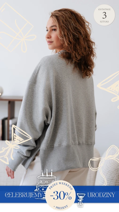 BLUZA ANA SZARY MELANŻ