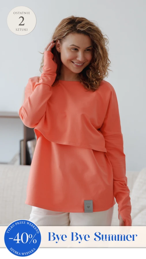 JUSIA LONGSLEEVE DO KARMIENIA MLECZNY POMARAŃCZ