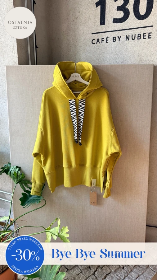 BLUZA KAPTUR ZERAYA SOTE - LIMONKA
