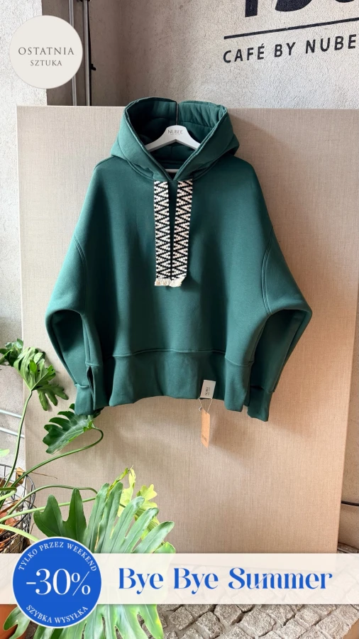 BLUZA KAPTUR ZERAYA SOTE - FOREST