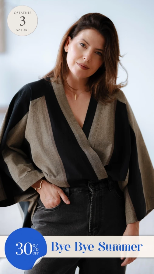 Kimono / Koszula Kimonowa – CIEMNE PASY