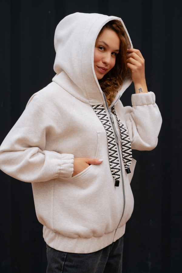 BLUZA / BOMBERKA KANG00 GUMA - LATTE MELANGE