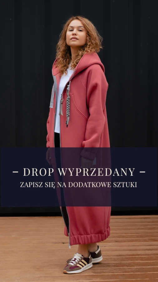 BLUZA MAXI/PŁASZCZ KANG00 - DUSTY CEDAR