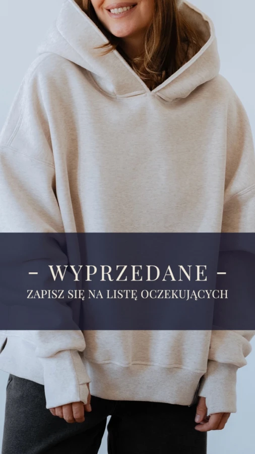 BLUZA LOVE Z KAPTUREM LATTE MELANGE
