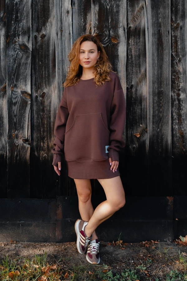 TUNIKA/ BLUZA JESIENNA CZEKOLADA