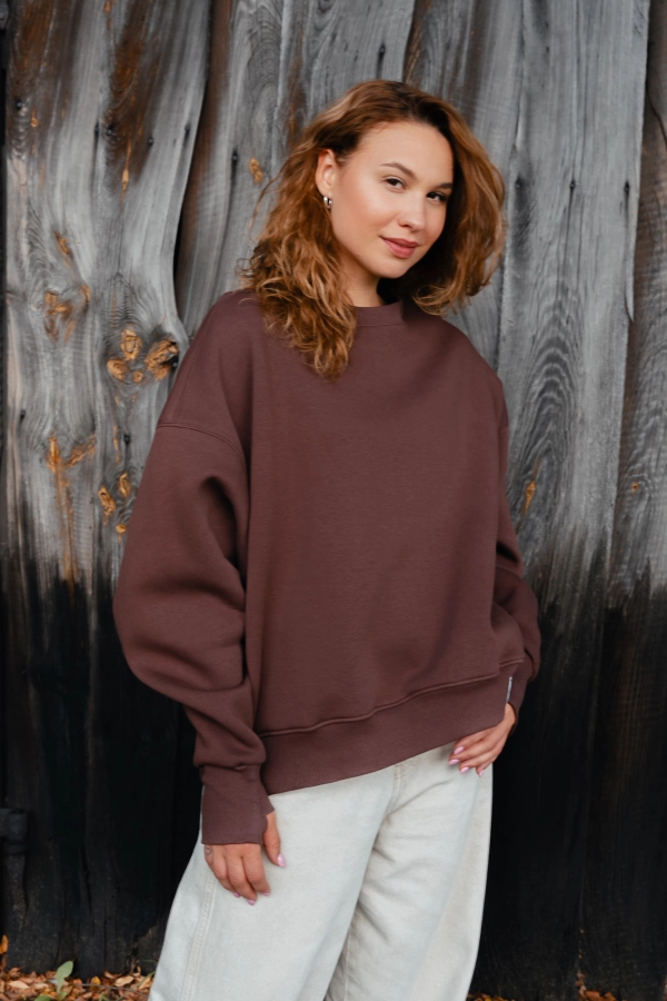 BLUZA LOVE JESIENNA CZEKOLADA