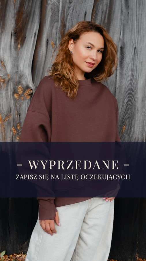 BLUZA LOVE JESIENNA CZEKOLADA