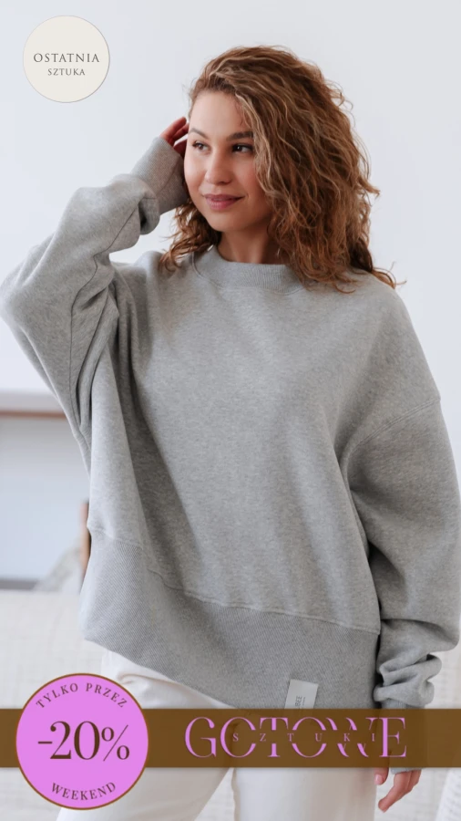 BLUZA ANA SZARY MELANŻ
