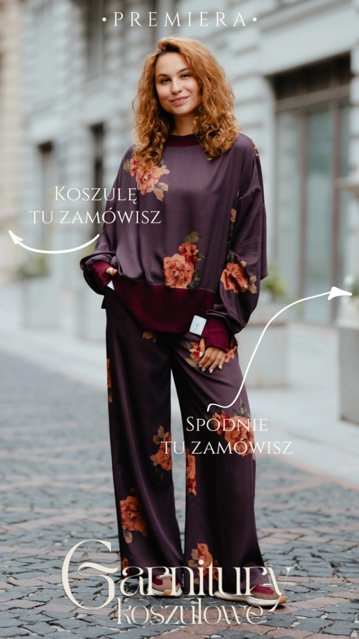 JESIENNY GARNITUR KOSZULA + SPODNIE 