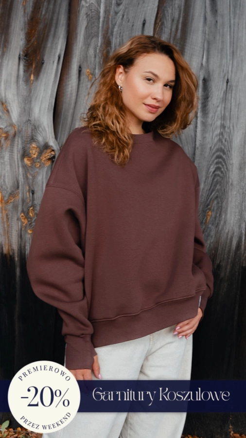 BLUZA LOVE JESIENNA CZEKOLADA