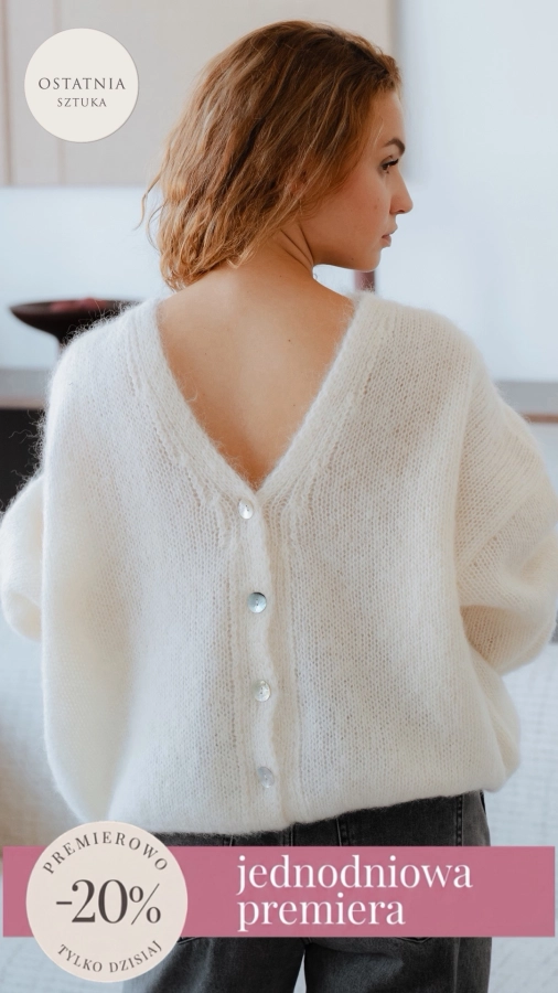 SWETER PREMIUM OBŁOK - CREAM