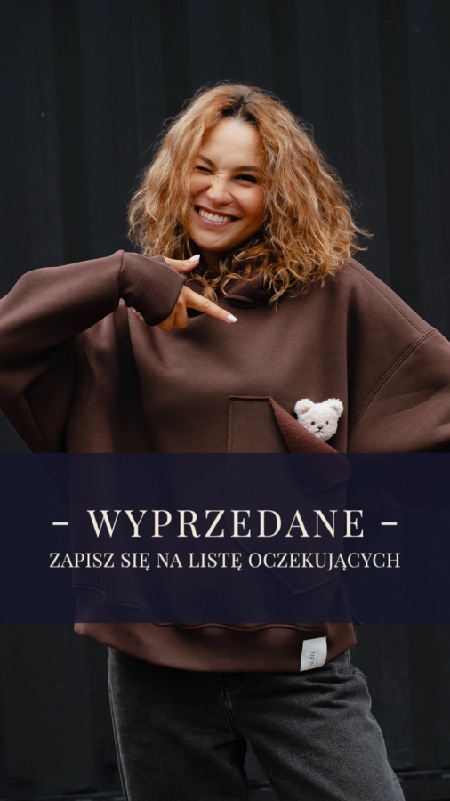 BLUZA LOVE Z KAPTUREM LIMITED EDITION - MIŚ