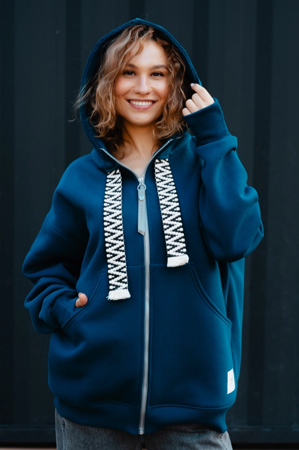 BLUZA MOJEGO CHŁOPAKA ROZPINANA - NOCNY OCEAN
