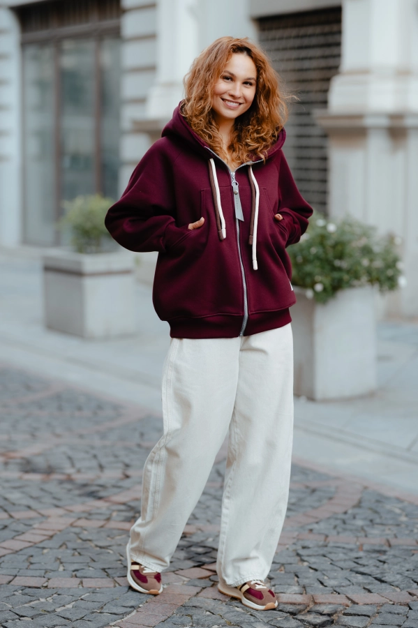 BLUZA KANG00 DŁUGA (62) WINO