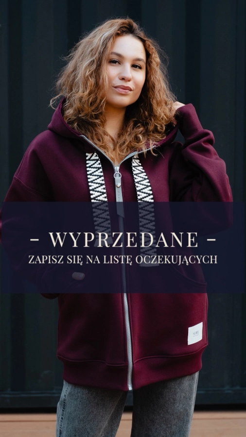 BLUZA MOJEGO CHŁOPAKA ROZPINANA - WINO