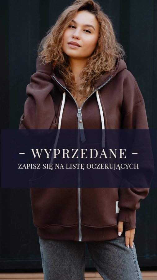 BLUZA MOJEGO CHŁOPAKA ROZPINANA - CZEKOLADOWY BRĄZ