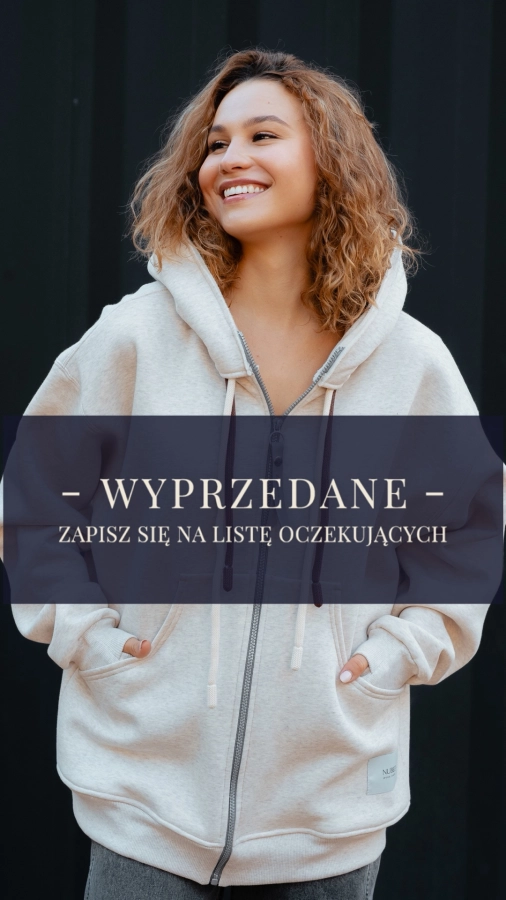 BLUZA MOJEGO CHŁOPAKA ROZPINANA - LATTE MELANGE