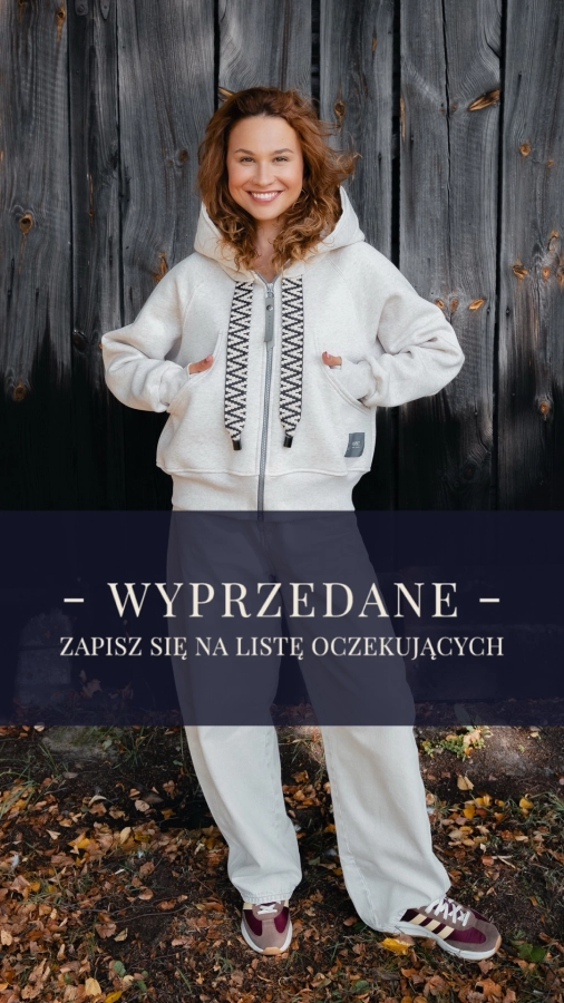 BLUZA KANG00 KRÓTKA - LATTE MELANGE