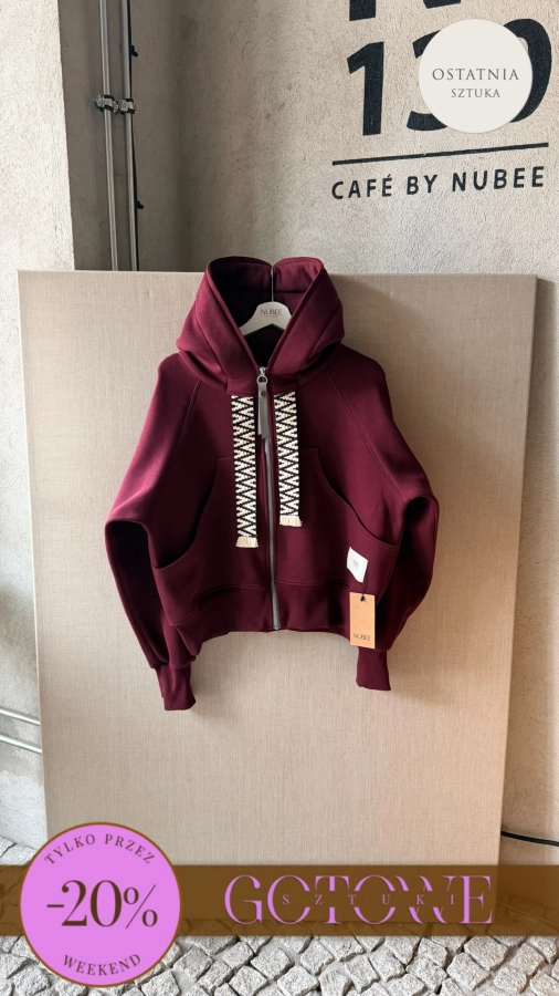 BLUZA KANG00 KRÓTKA - WINO