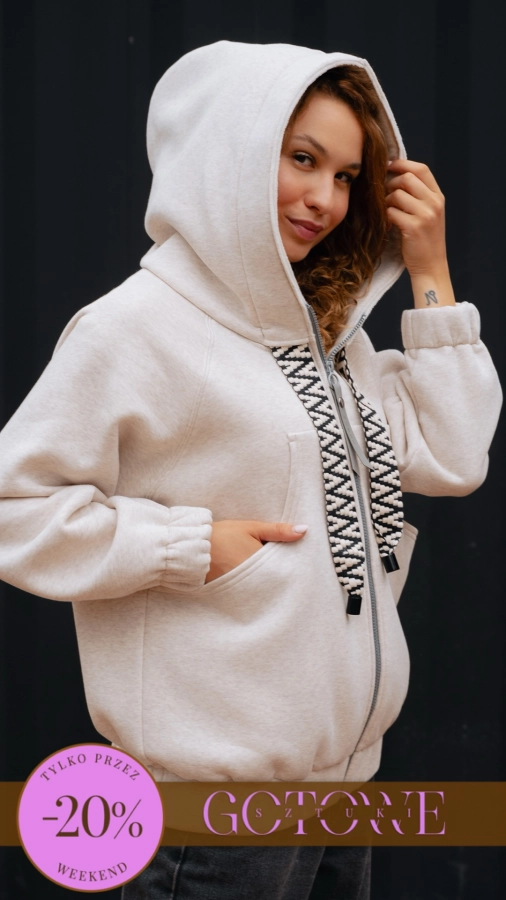 BLUZA / BOMBERKA KANG00 GUMA - LATTE MELANGE