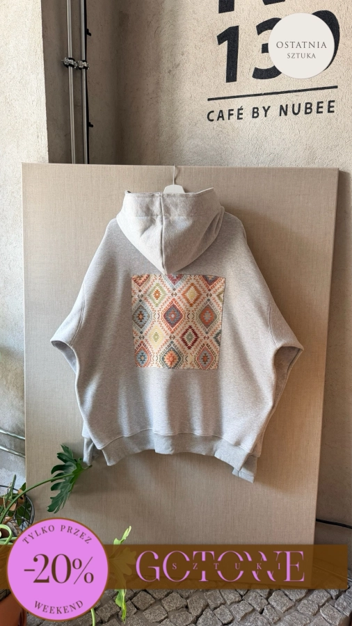 nowa forma. BLUZA BOYFRIEND - UNIKAT / SZARY MELANŻ 