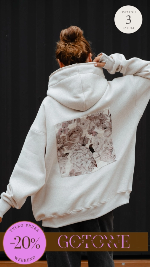 nowa forma. BLUZA BOYFRIEND - UNIKAT / LATTE MELANGE