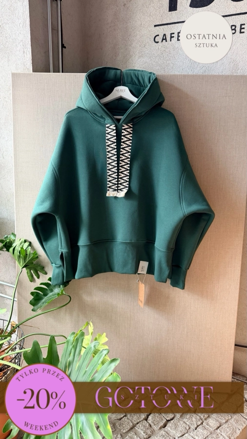 BLUZA KAPTUR ZERAYA SOTE - FOREST