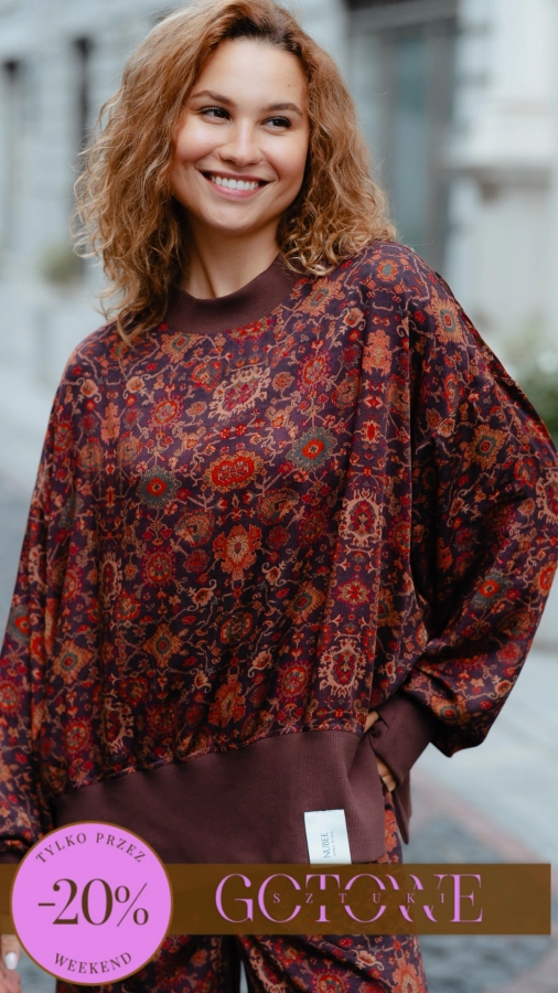 KOSZULA / BLUZA ANA - WISKOZA WZÓR ORIENTALNY