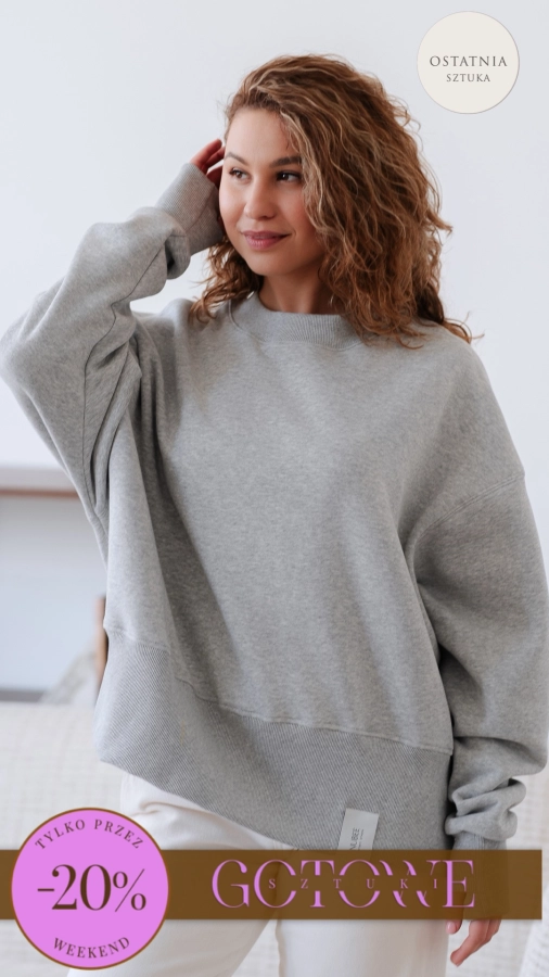BLUZA ANA SZARY MELANŻ