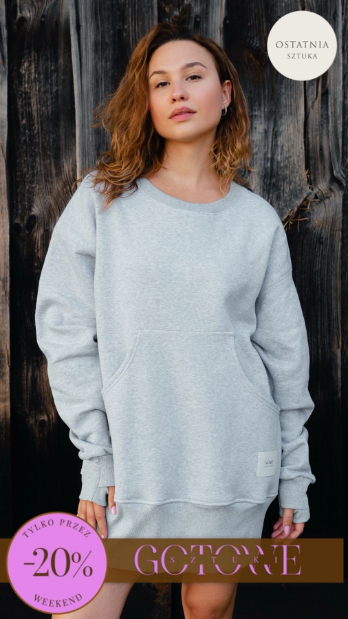 TUNIKA/ BLUZA SZARY MELANŻ