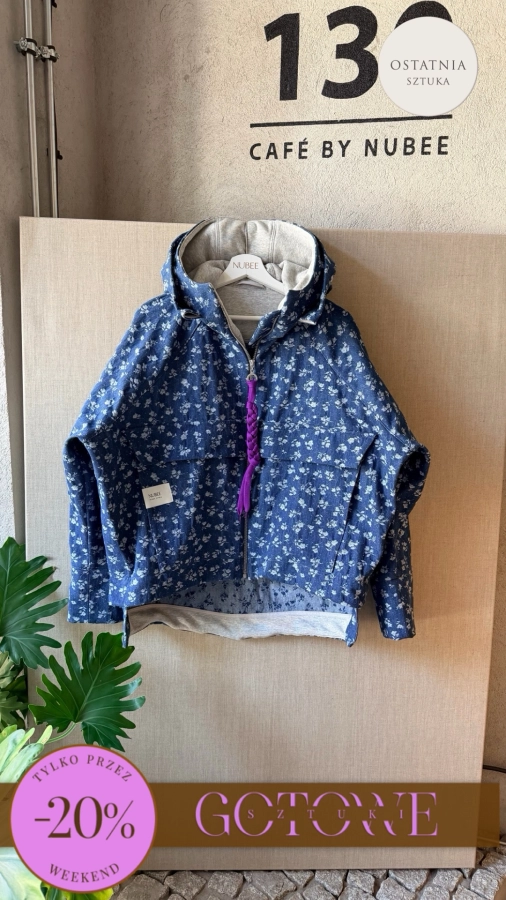 WIOSENNA KURTKA HOOBEE DENIM CIEMNY